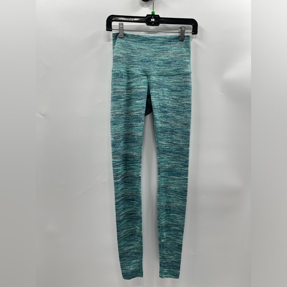 lululemon athletica Pants - Lululemon Wunder Under Leggings Space Dye Alberta Lake Blue Striped Womens 4